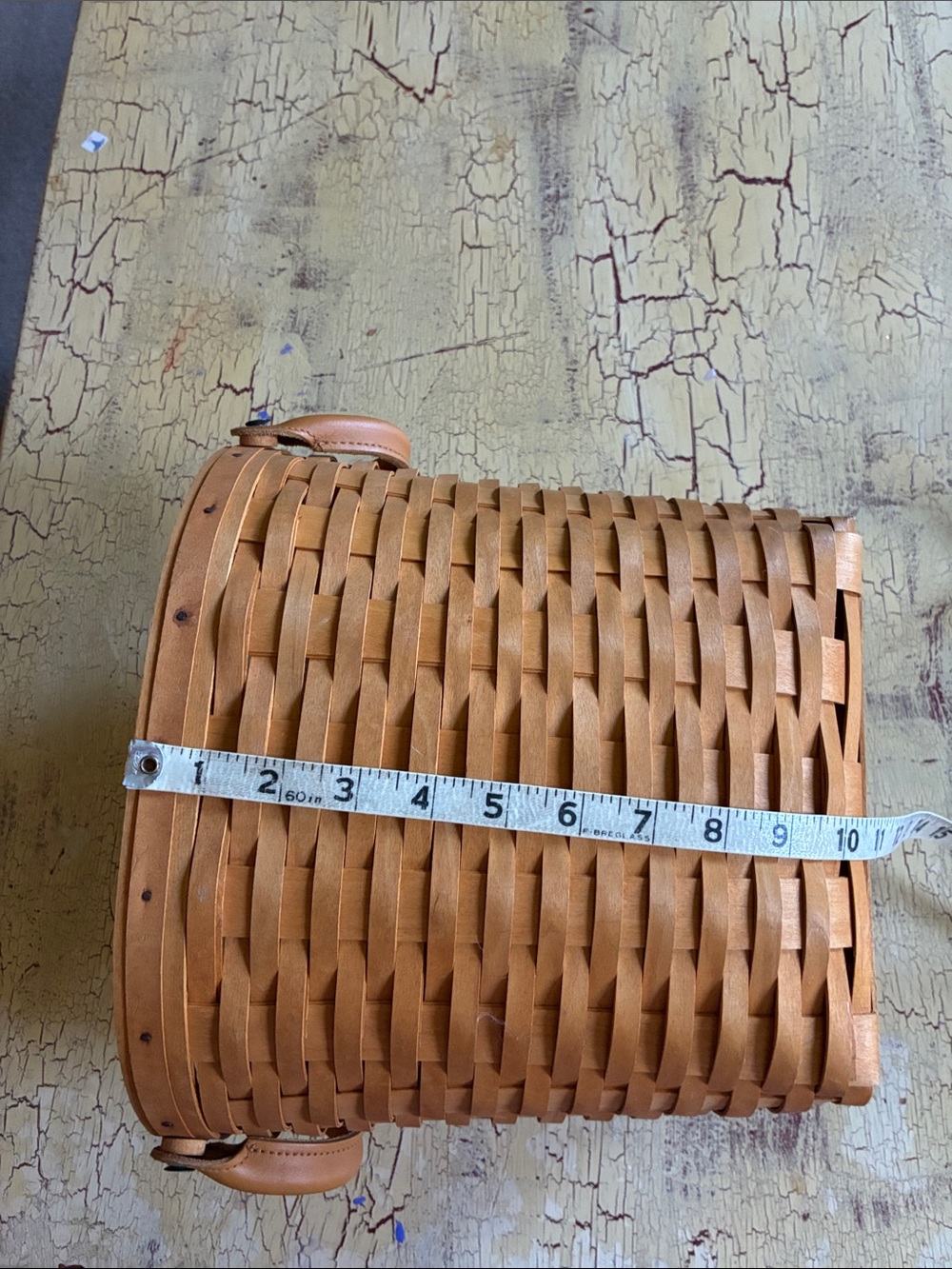 Longaberger Natural Tan Woven Basket Vintage retired - Picture 11 of 12